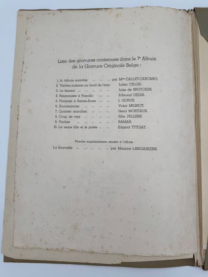 La Gravure Originale Belge - 7 album - 1934

A...