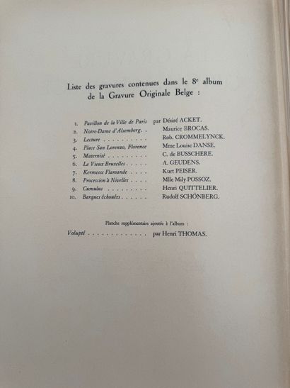 La Gravure Originale Belge - 8 album - 1935

A...