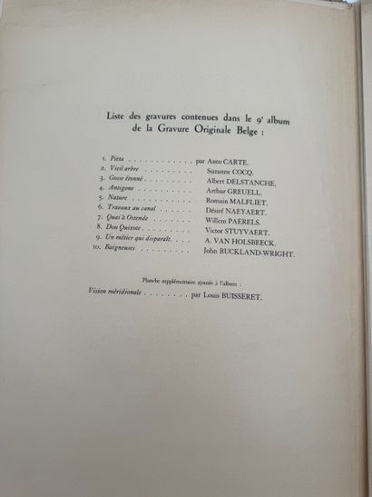 La Gravure Originale Belge - 9 album - 1937

Portfolio...