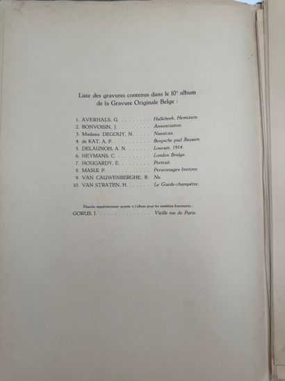 La Gravure Originale Belge - 10 albums -...