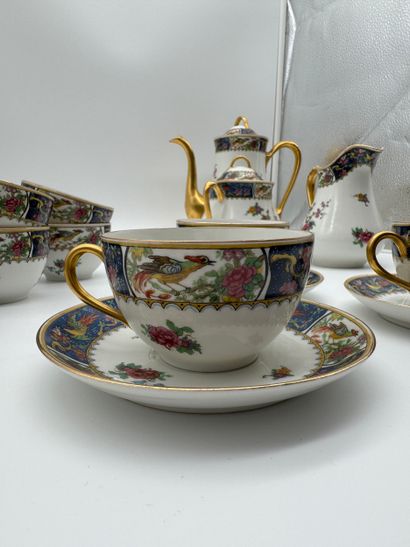 Service à café en porcelaine - M.F. Limoges...