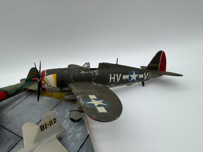 Set of 7 miniature military aircraft models...