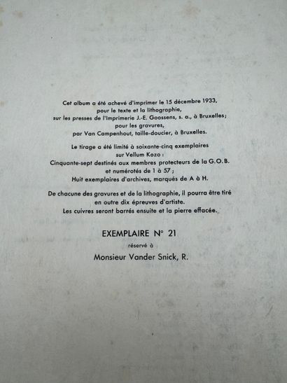 La Gravure Originale Belge - 6 album - 1933

Sheet-fed...