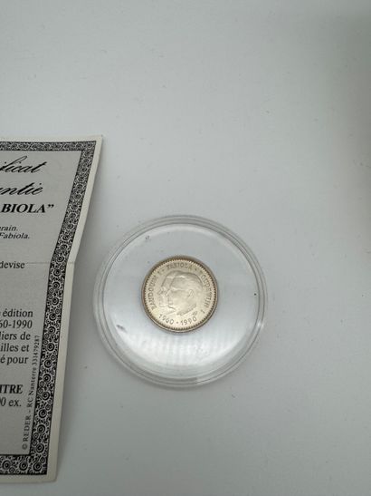 Set of current coins and silver medal - Belgium
Set...