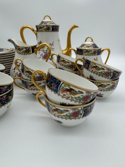 Service à café en porcelaine - M.F. Limoges...