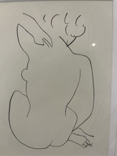 Henri Matisse (d’après) - Nu de dos
Lithographie...