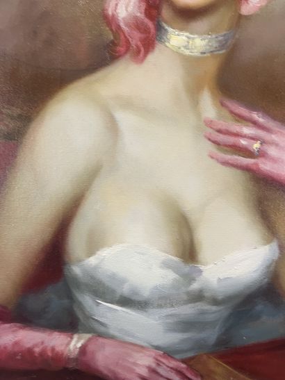 Vladimir Petrov (1945-) - Blonde en rose
Huile...