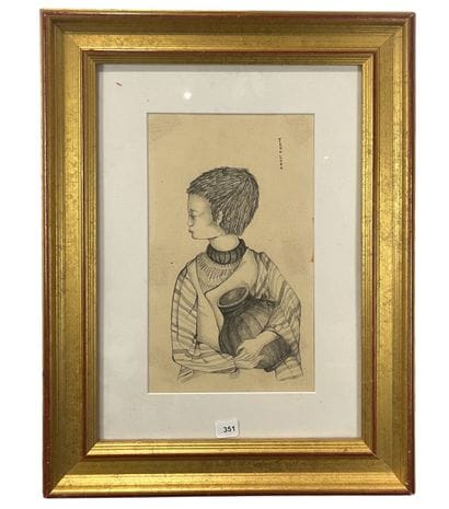 Mara Tran-Long (1935-) - Enfant à la cruche
Dessin...