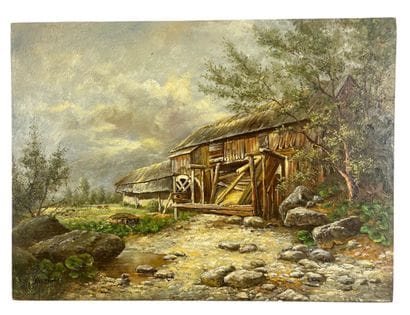 Ecole moderne - Le Moulin à eau
Huile sur...