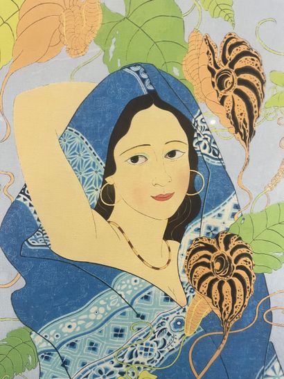 Paul Jacoulet (1896-1960) - Femme au voile...