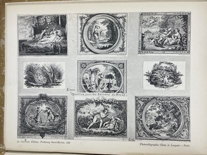 Important lot de cinq albums de vignettes,...