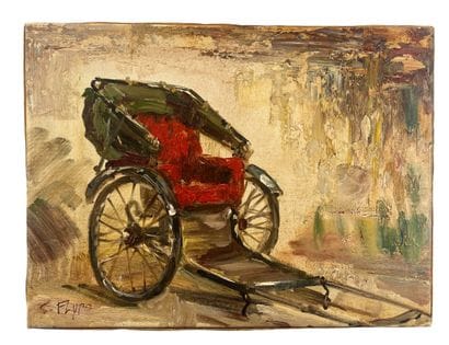 Ecole moderne - La Cariole
Huile sur toile...