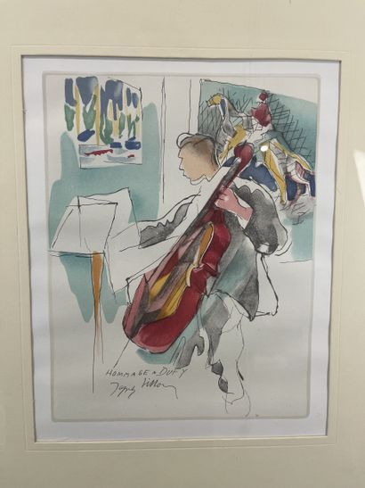 Jacques Villon - Le Violoncelliste
Lithographie...