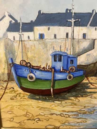Ray Poirier (1938- ) - Le bateau vert et...