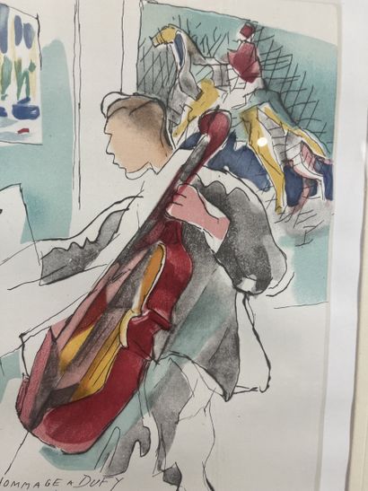 Jacques Villon - Le Violoncelliste
Lithographie...