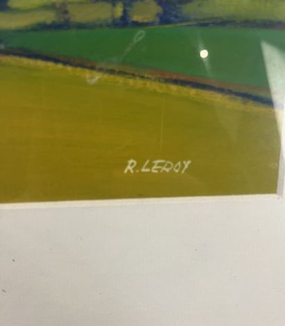 René Leroy (1931-) - Le Champ ocre
Pastel...