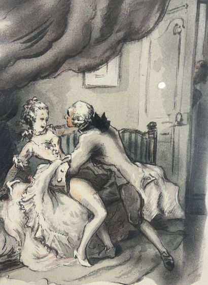 Jacques Touchet (1887-1949) - Scène érotique
Lithographie...