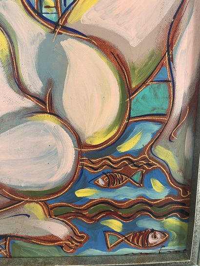 Martinery Philippe - Le nu fait la grenouille
Huile...