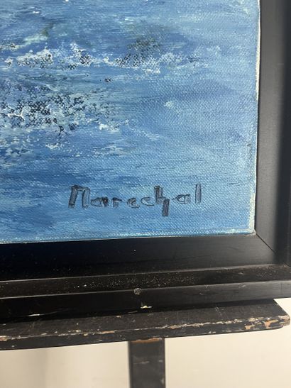 Francis Marechal (1952- ) - Mer agitée en...