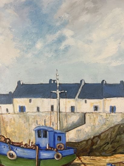 Ray Poirier (1938- ) - Le bateau vert et...