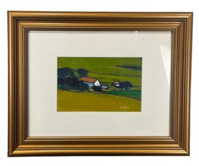 René Leroy (1931-) - Le Champ ocre
Pastel...