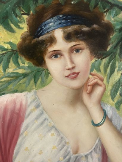 William Hodgkins - Le Bandeau bleu
Huile...