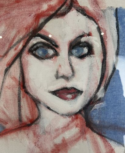 René Leroy (1931-) - Portrait d’une inconnue
Pastel...