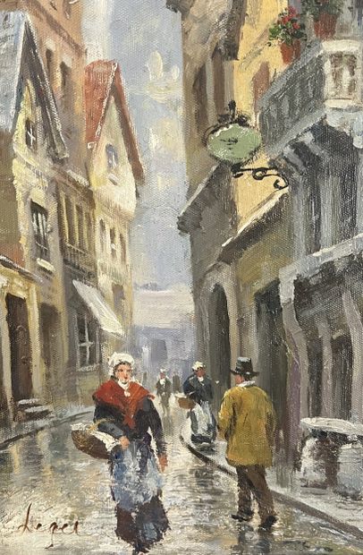 Marcel Léger - Le retour du marché
Huile...