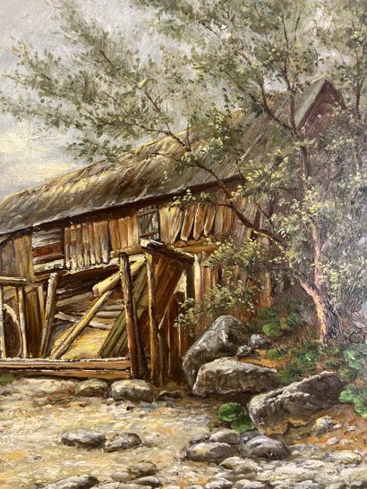 Ecole moderne - Le Moulin à eau
Huile sur...