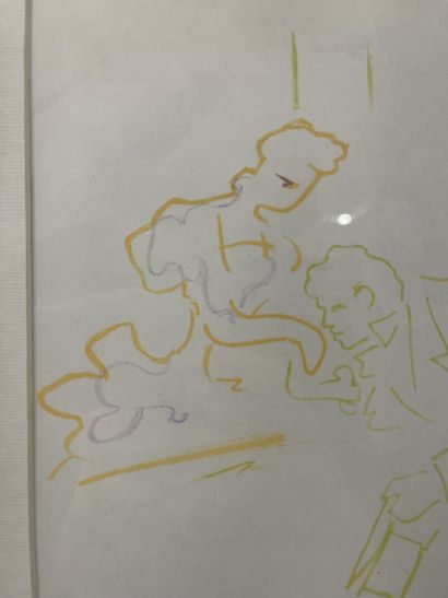 Jean Cocteau (1889-1963) - Femme et son galant...