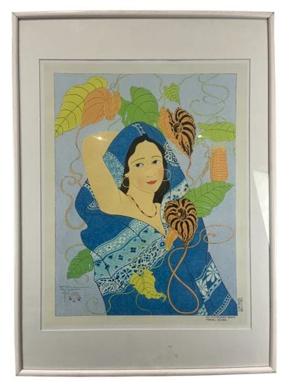 Paul Jacoulet (1896-1960) - Femme au voile...