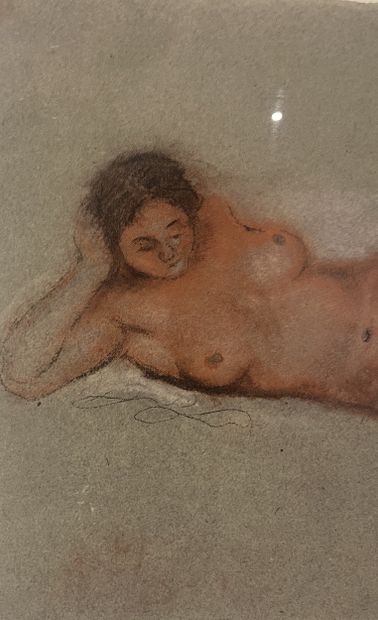 Aristide Maillol - Femme nue couchée, un...