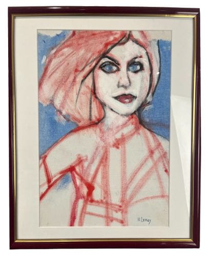 René Leroy (1931-) - Portrait d’une inconnue
Pastel...