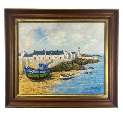 Ray Poirier (1938- ) - Le bateau vert et...