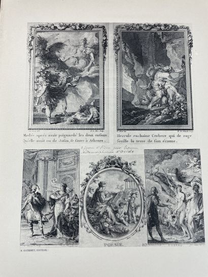 Important lot de cinq albums de vignettes,...
