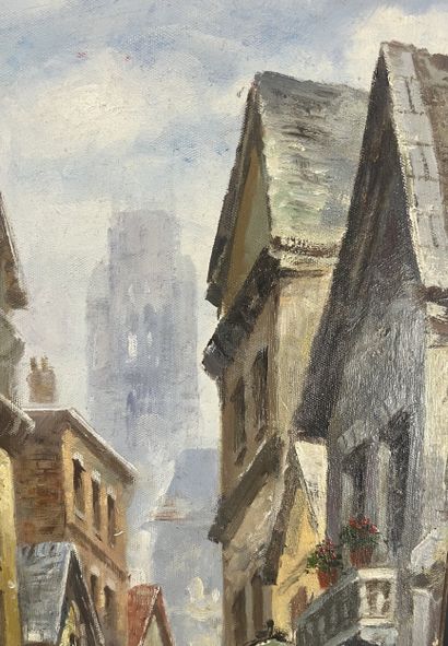 Marcel Léger - Le retour du marché
Huile...