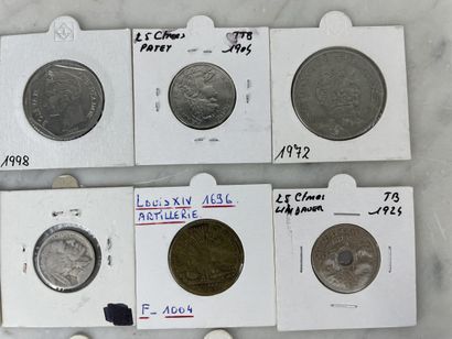 Set of 10 coins France and world XVIII to...