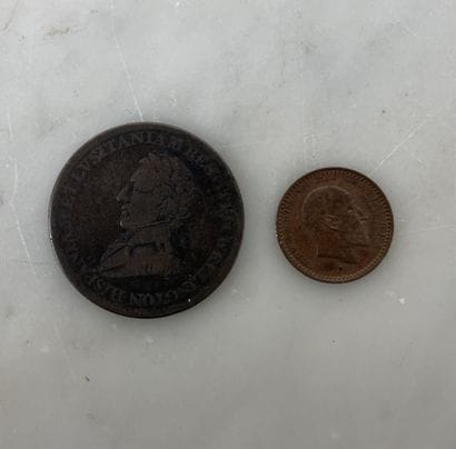 Set of 2 British Tokens and Money Trials...