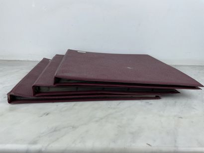 Set of 3 numismatic binders French and foreign...