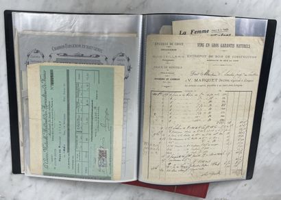 Porte-vues de documents manuscrits et album...