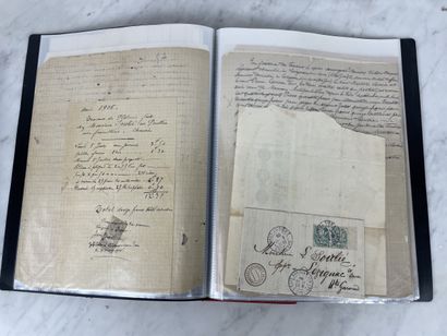 Porte-vues de documents manuscrits et album...
