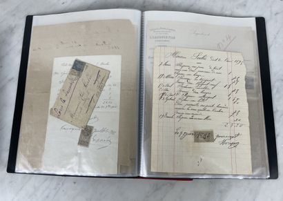 Porte-vues de documents manuscrits et album...
