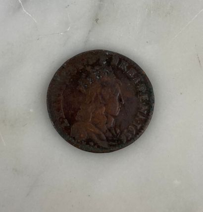 Louis XIV (1643 1715) Liard dit « à la tête...