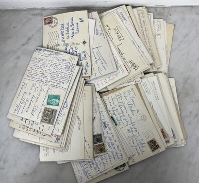 Ensemble de cartes postales anciennes illustrées,...