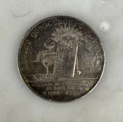 Silver token Notaires du XIX siècle Notaires...