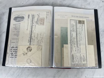 Porte-vues de documents manuscrits et album...