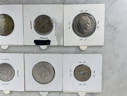 Set of 10 coins France and world XVIII to...
