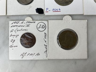 Set of 10 coins France and world XVIII to...