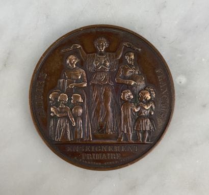 Second Empire copper medal Primary education...