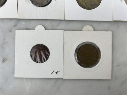 Set of 10 coins France and world XVIII to...